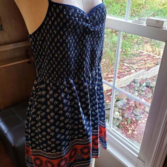 Xhilaration Smocked Fit & Flare Dress - Picture 3 of 8